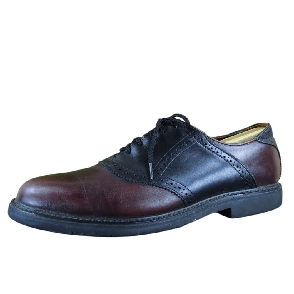 E.T. Wright Men  Saddle Oxfords Burgundy  Size 10.5 Narrow ‎ Used 2025